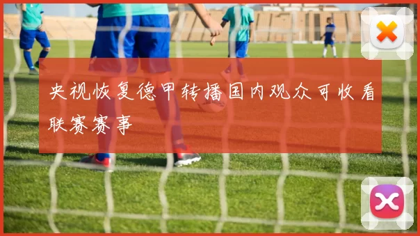 央视恢复德甲转播国内观众可收看联赛赛事